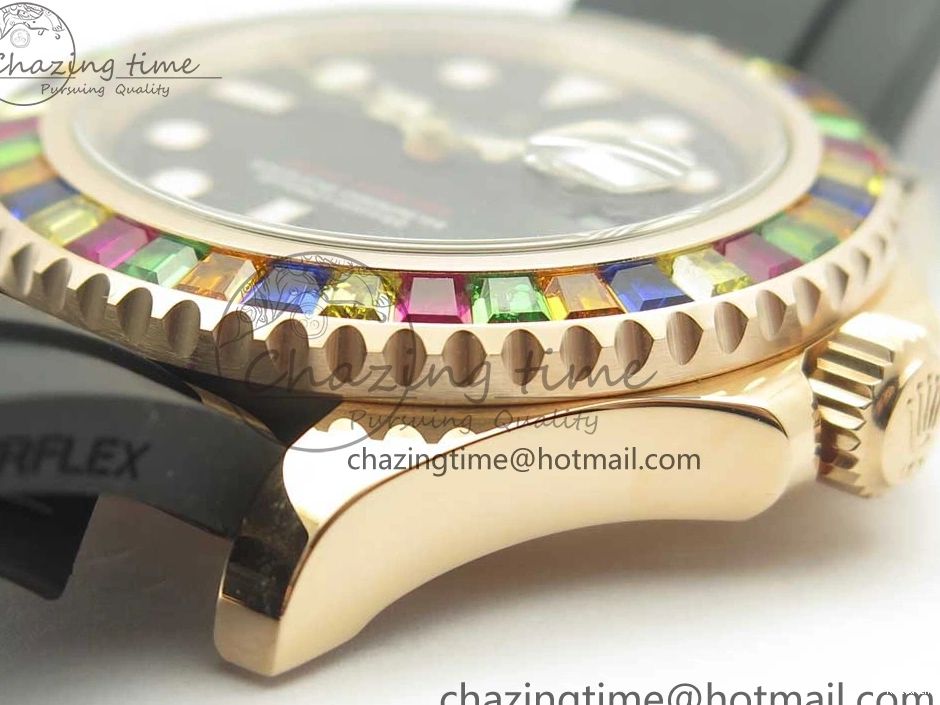 Noob Extra Edition (Free Black Strap) Yacht-Master Rubber 904L On Strap 116695SATS 40 Best 1:1 Case 1231